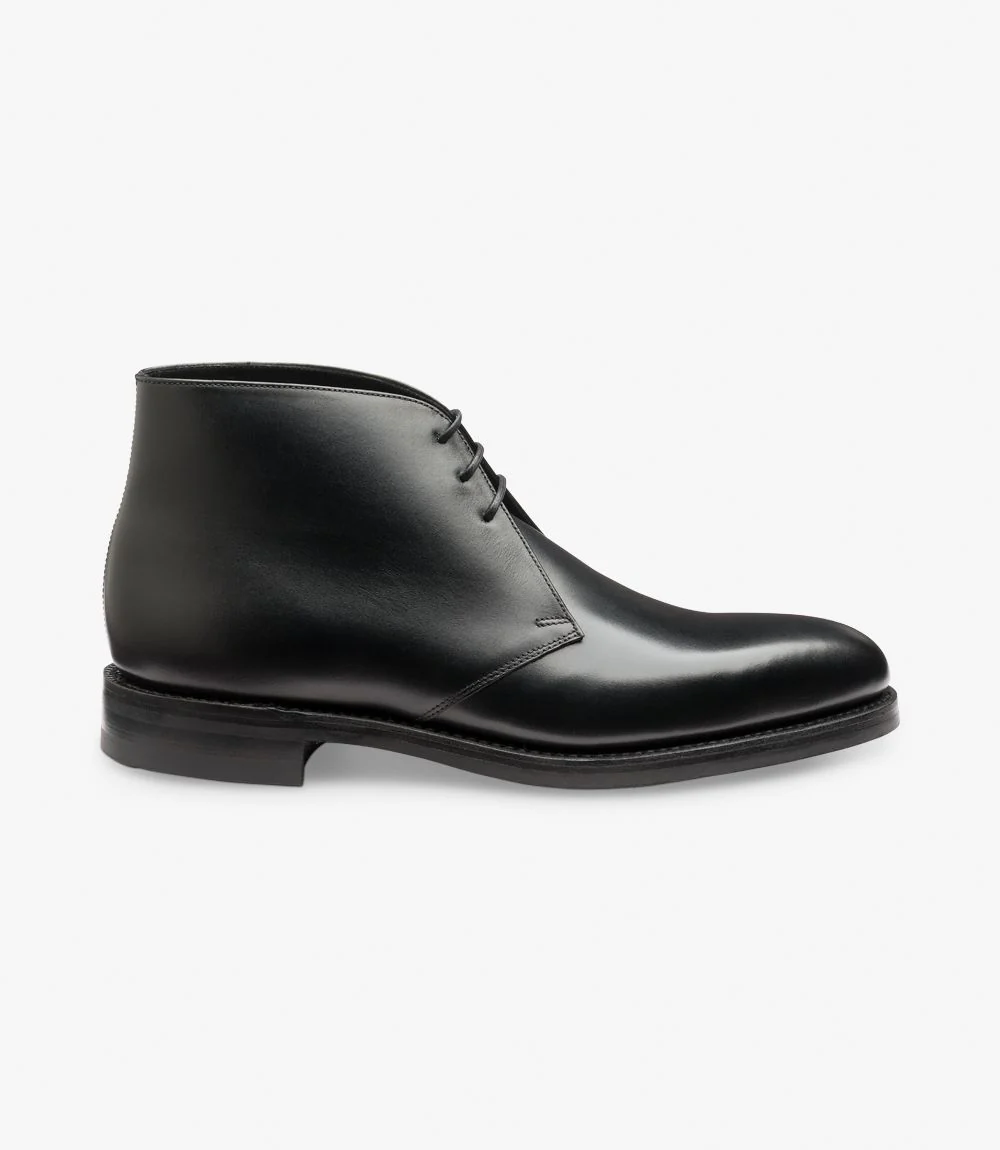 LOAKE PIMLICO BLACK BOOT RUBBER SOLE F-MEDIUM
