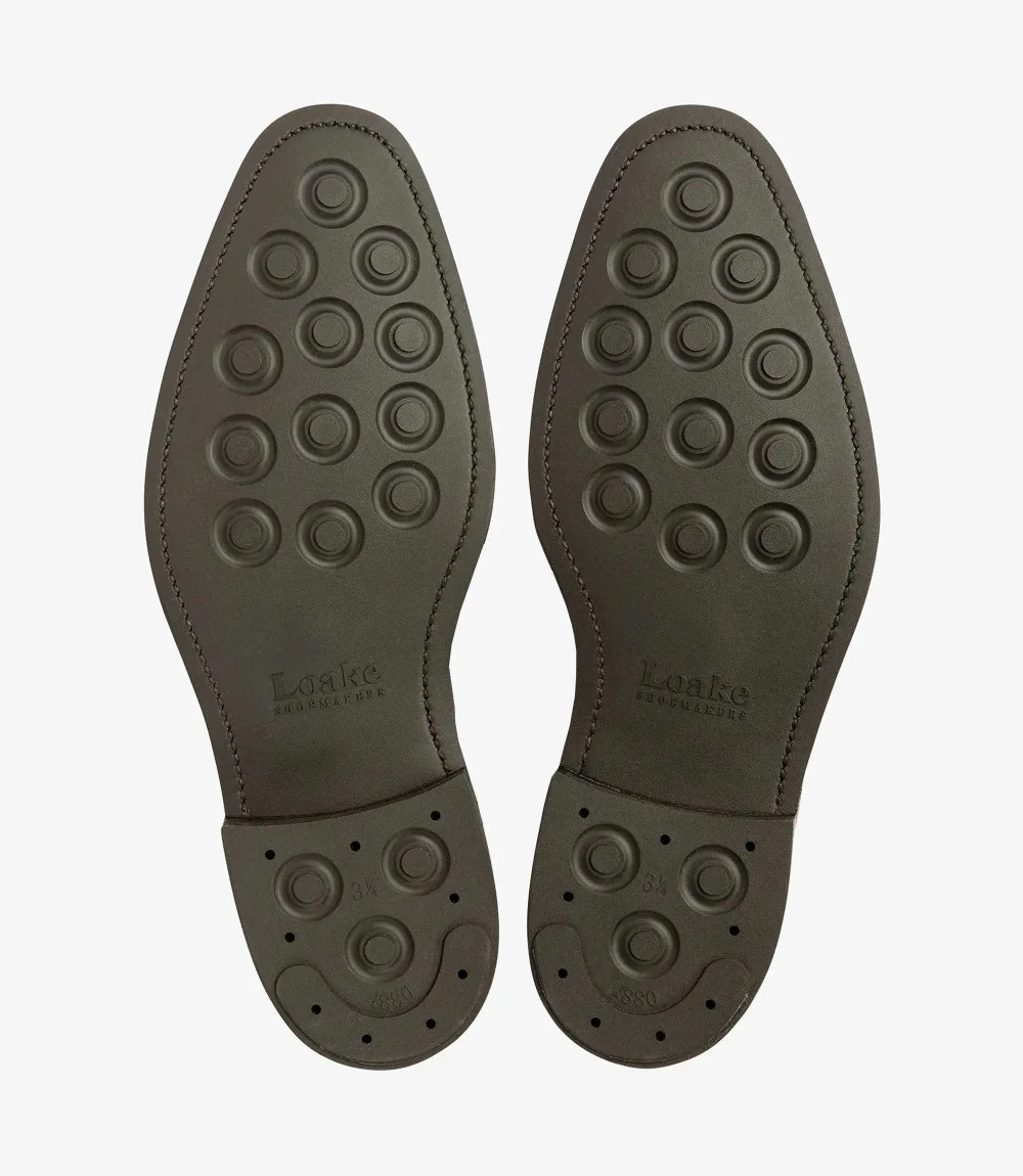 LOAKE ALDWYCH DARK BROWN OXFORD TOE CAP RUBBER SOLE G-WIDE - Image 4