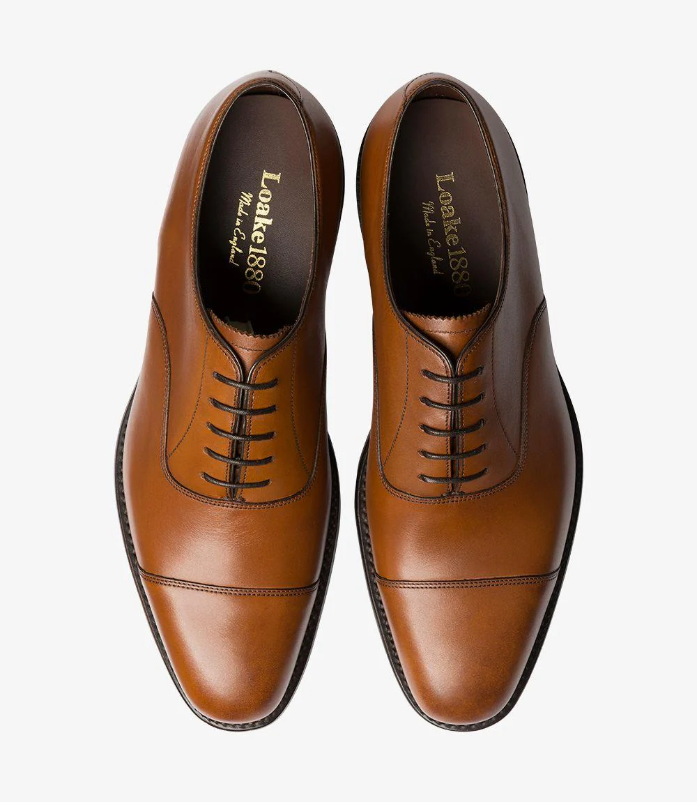 LOAKE ALDWYCH BROWN OXFORD TOE CAP RUBBER SOLE F-MEDIUM - Image 3