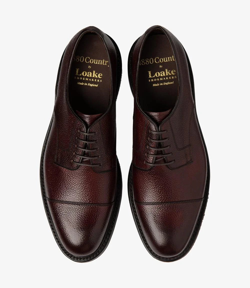 LOAKE AMPLEFORTH ROSEWOOD DERBY TOE CAP RUBBER SOLE F-MEDIUM - Image 3