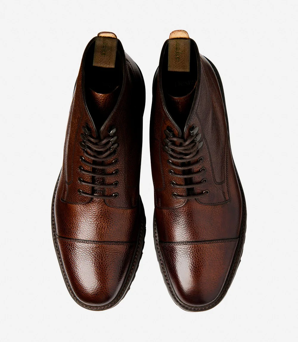 LOAKE AQUARIUS DARK BROWN GRAIN DERBY RUBBER SOLE G-WIDE - Image 3