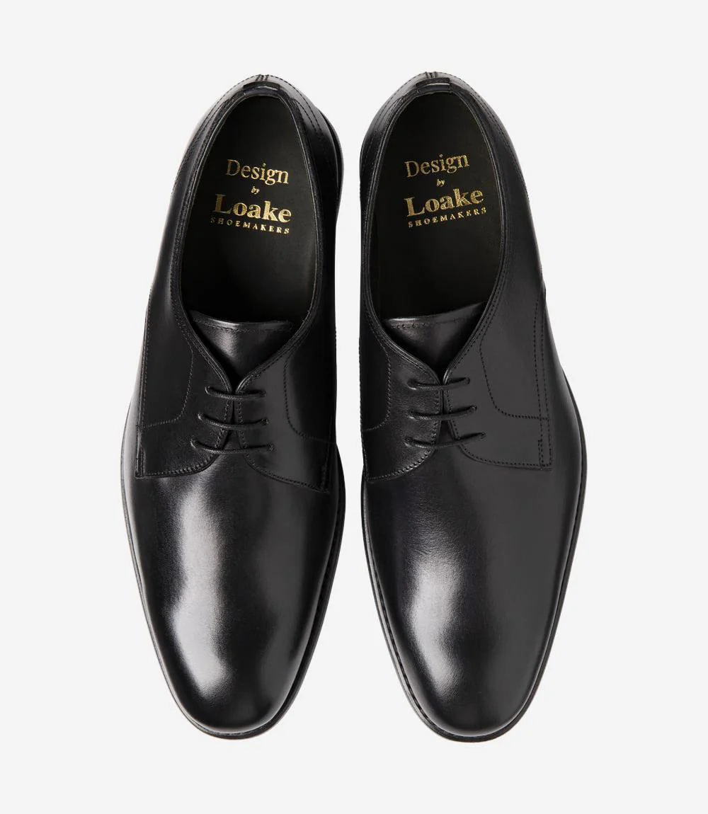 LOAKE ATHERTON BLACK DERBY LEATHER/RUBBER SOLE F-MEDIUM - Image 3