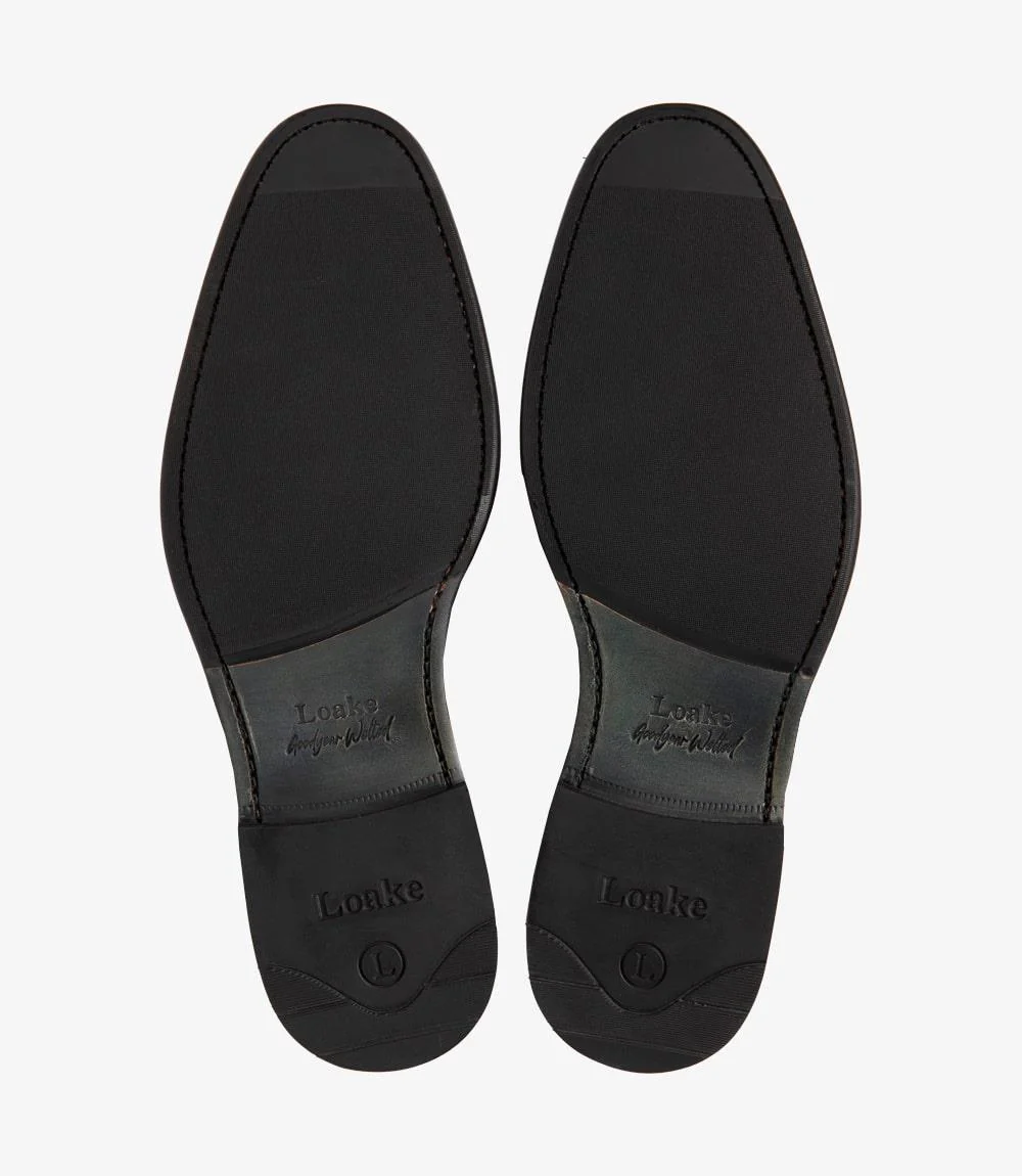 LOAKE ATHERTON DARK BROWN DERBY LEATHER/RUBBER SOLE F-MEDIUM - Image 4