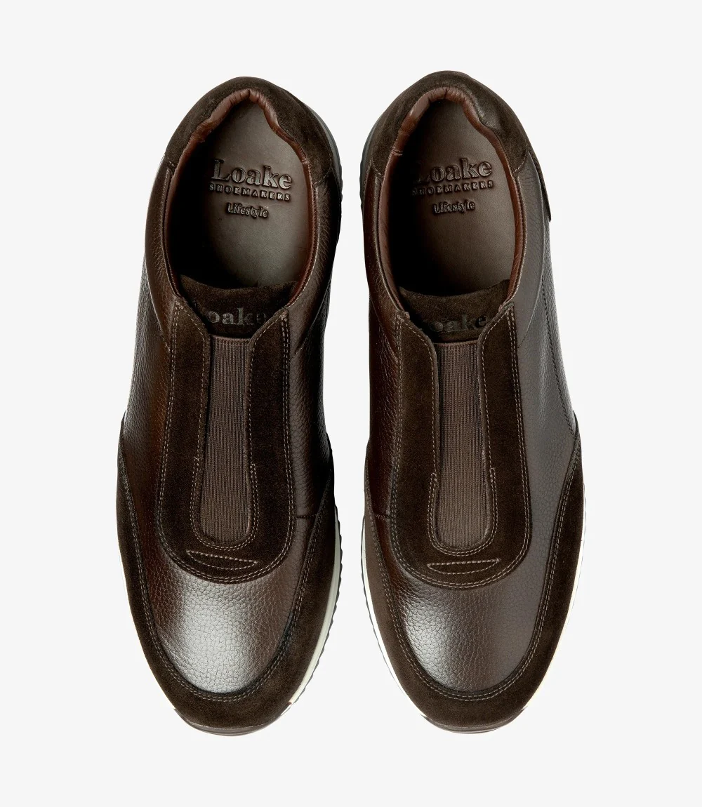 LOAKE BALLANTYNE DARK BROWN TRAINER RUNNER SOLE F-MEDIUM - Image 3