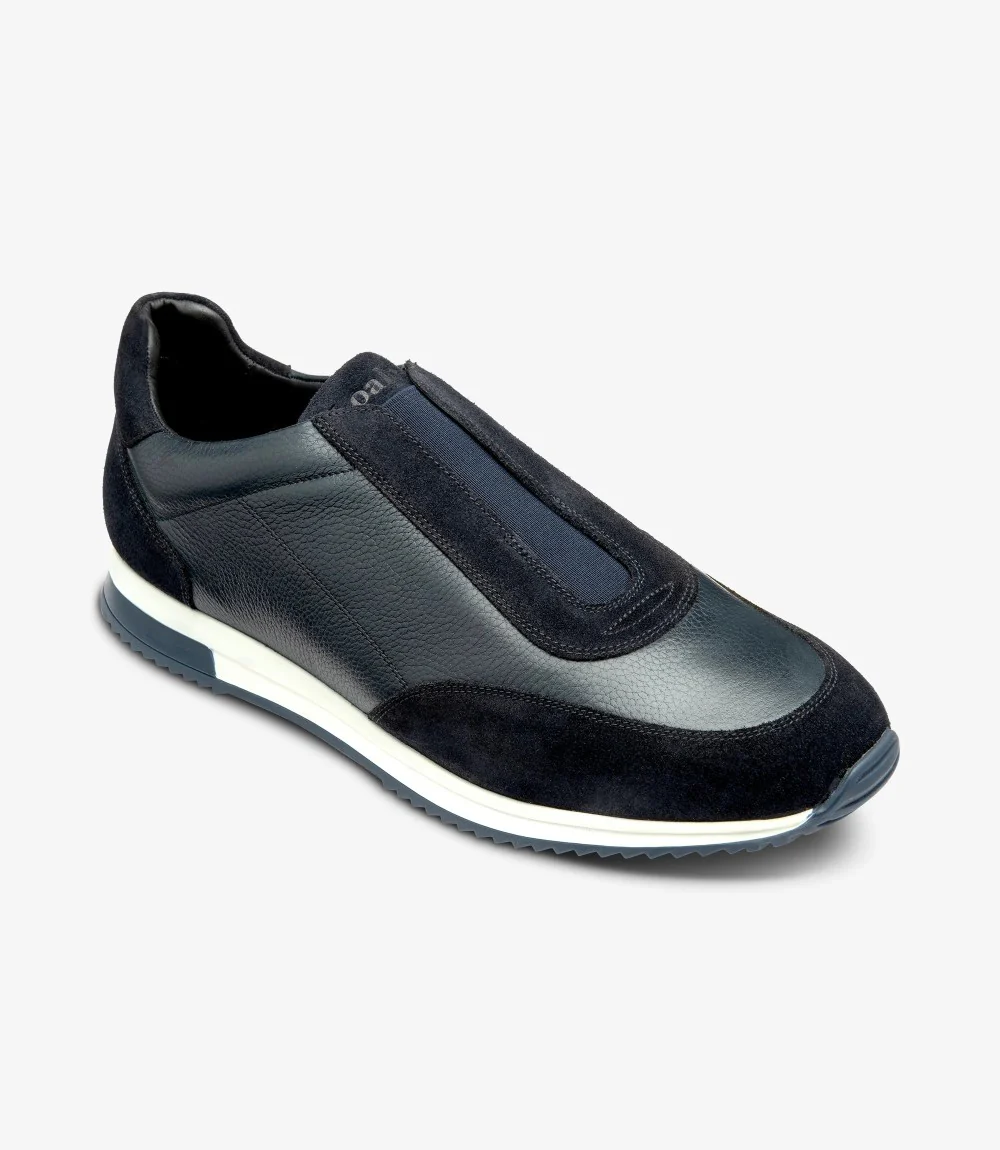 LOAKE BALLANTYNE NAVY SUEDE SNEAKER TRAINER SOLE F-MEDIUM - Image 2