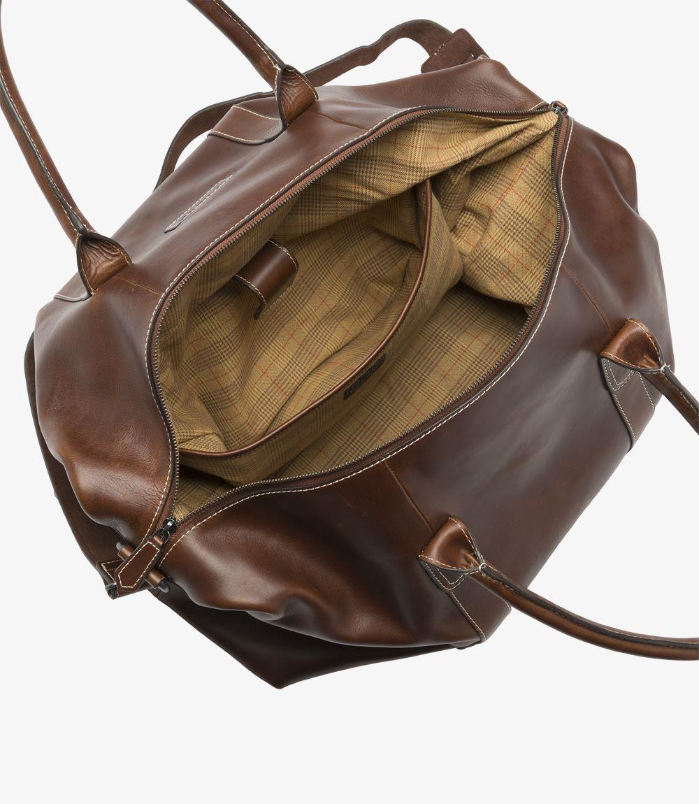LOAKE BALMORAL BROWN LEATHER WEEKEND BAG - Image 2
