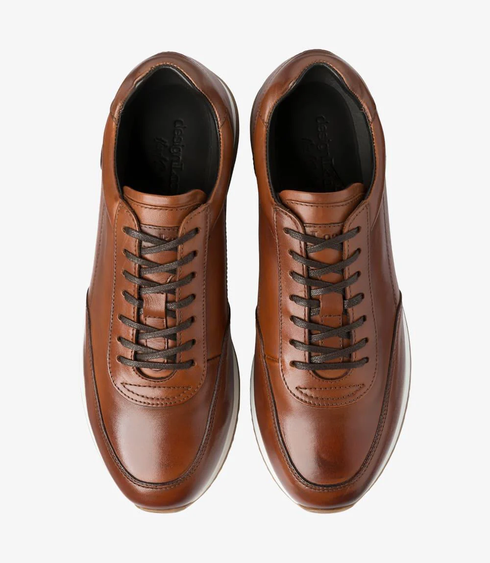 LOAKE BANNISTER CEDAR LEATHER TRAINER RUBBER SOLE F-MEDIUM - Image 3
