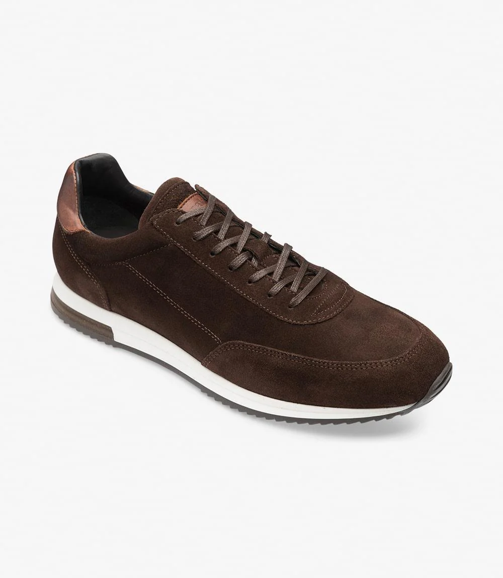 LOAKE BANNISTER DARK BROWN SUEDE TRAINER RUBBER SOLE F-MEDIUM - Image 2