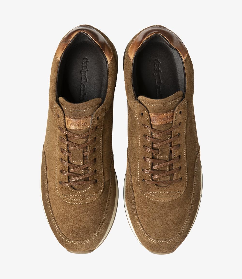 LOAKE BANNISTER TAN SUEDE TRAINER RUBBER SOLE F-MEDIUM - Image 3