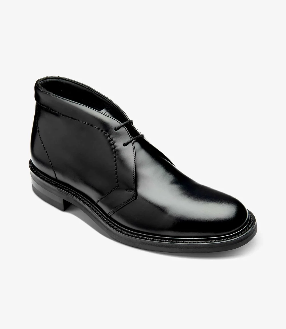 LOAKE BERKELEY BLACK DERBY BOOT RUBBER SOLE F-MEDIUM - Image 2