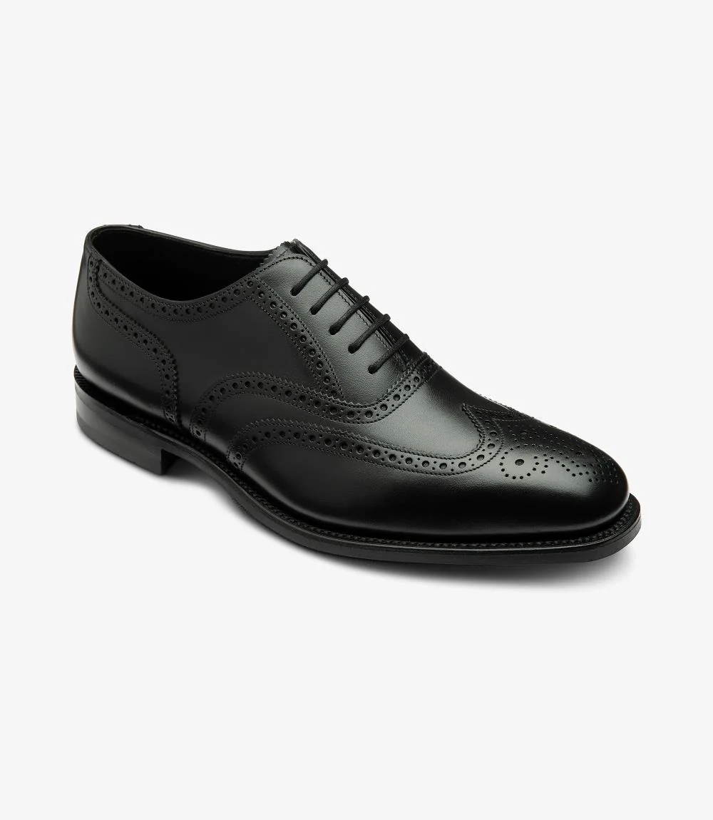 LOAKE BUCKINGHAM BLACK OXFORD BROGUE RUBBER SOLE G-WIDE - Image 2