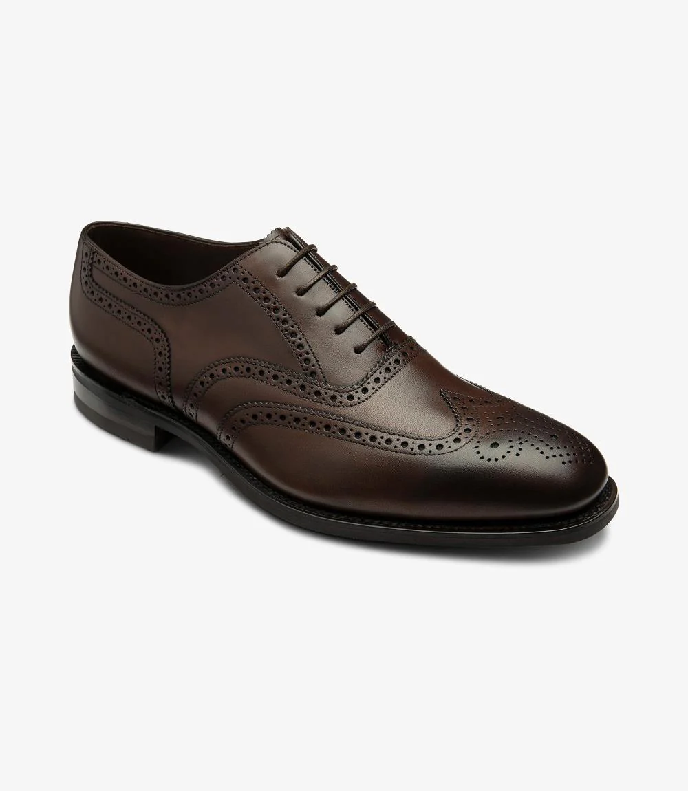LOAKE BUCKINGHAM DARK BROWN OXFORD BROGUE RUBBER SOLE G-WIDE - Image 2