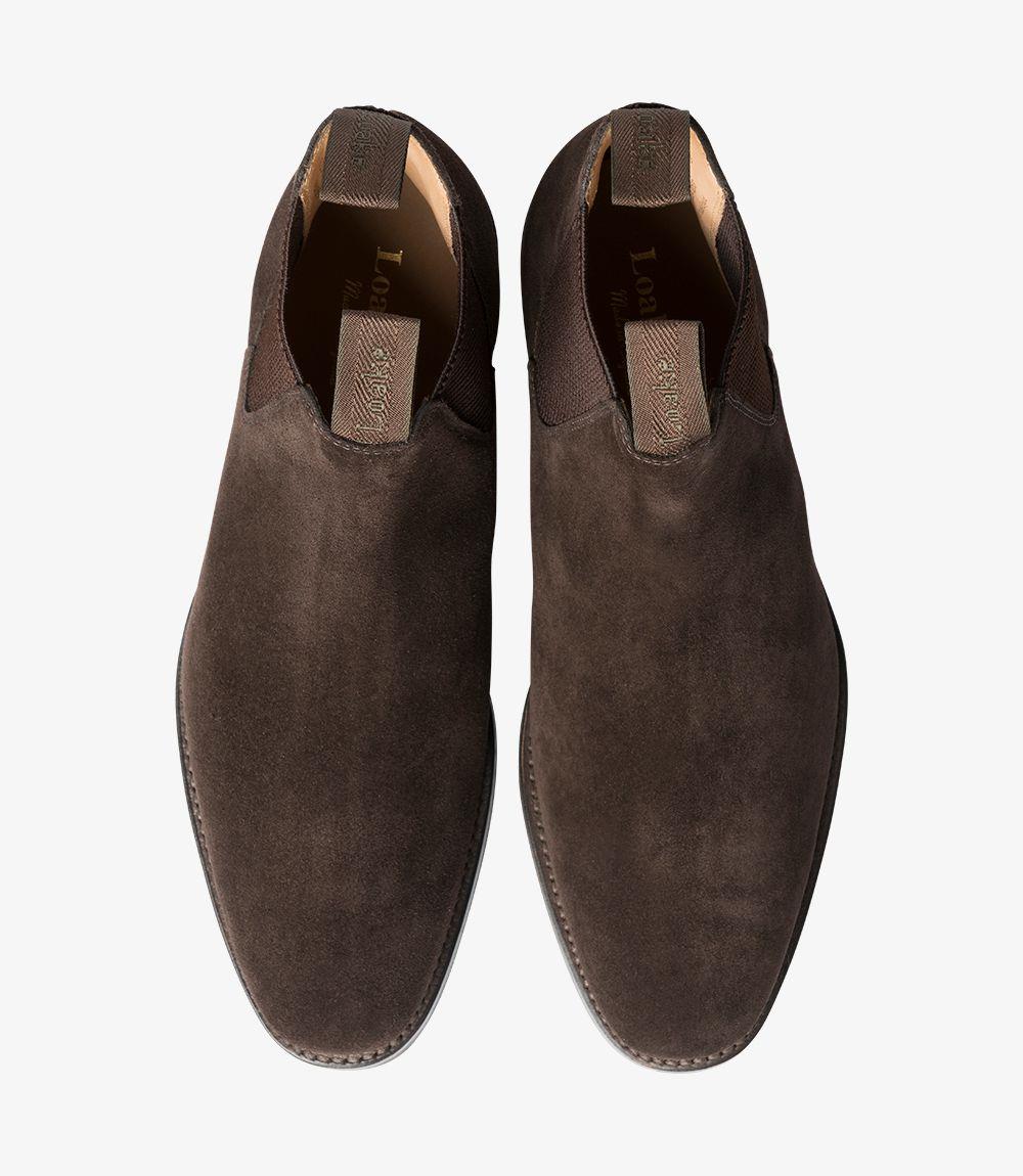 LOAKE CHATSWORTH DARK BROWN SUEDE CHELSEA BOOT RUBBER SOLE G-WIDE - Image 3