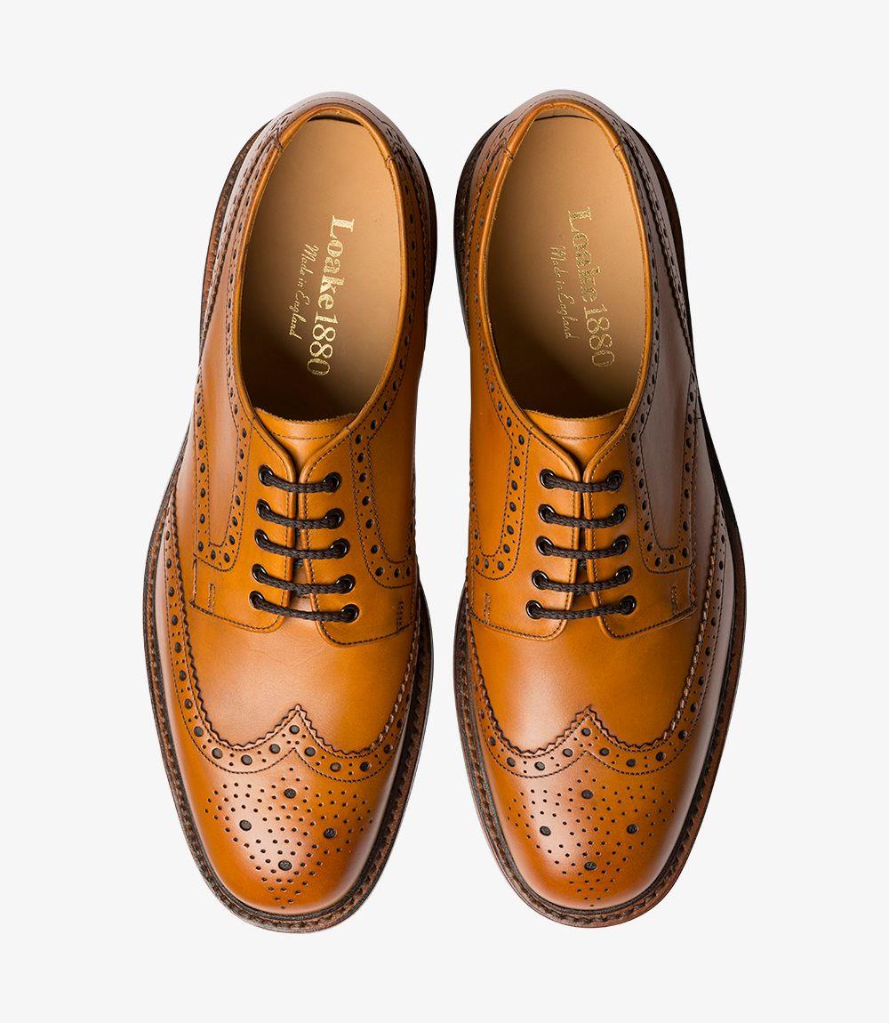 LOAKE CHESTER TAN DERBY BROGUE RUBBER SOLE F-MEDIUM - Image 3