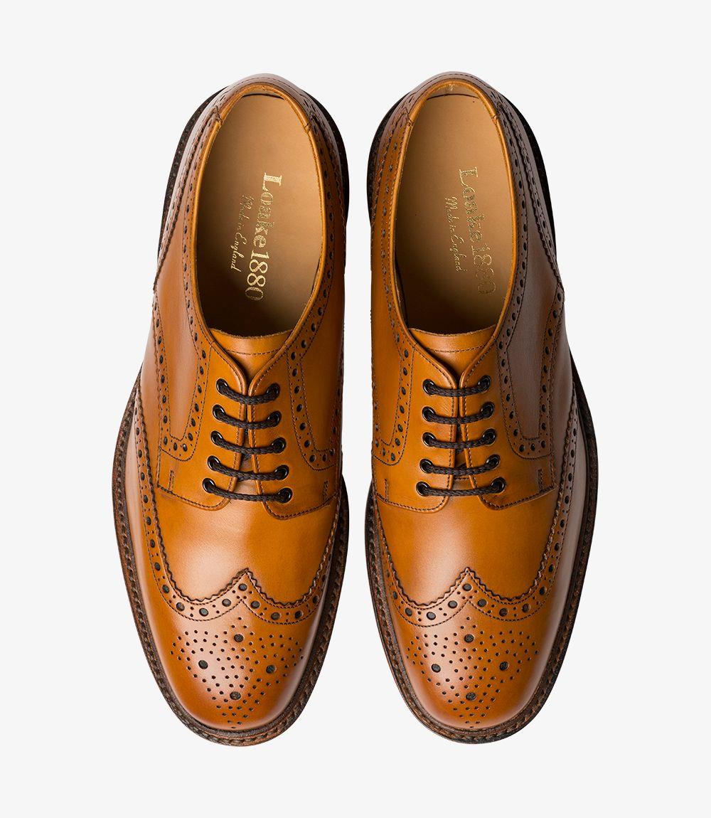 LOAKE CHESTER TAN DERBY BROGUE LEATHER SOLE F-MEDIUM - Image 3