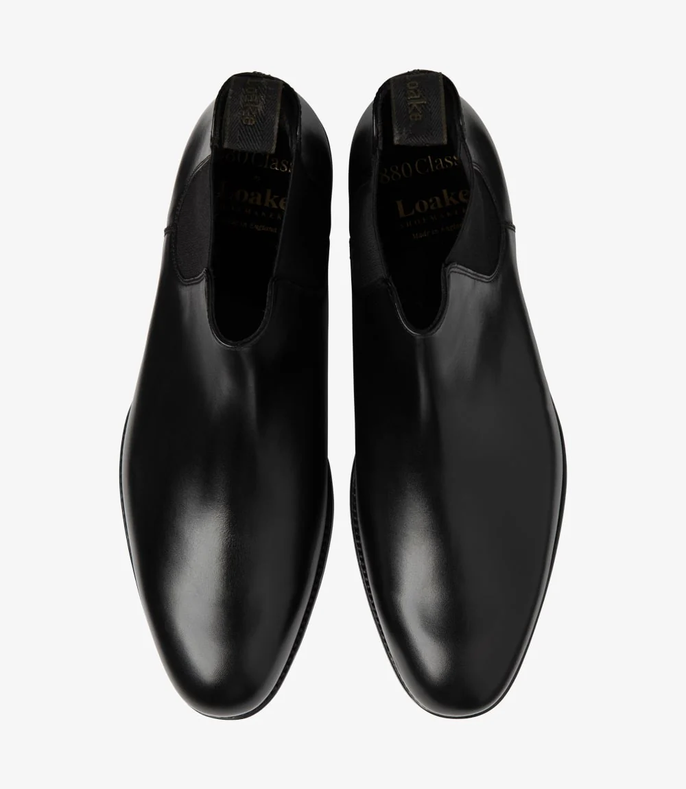 LOAKE COPPERGATE BLACK CHELSEA BOOT LEATHER SOLE F-MEDIUM - Image 3