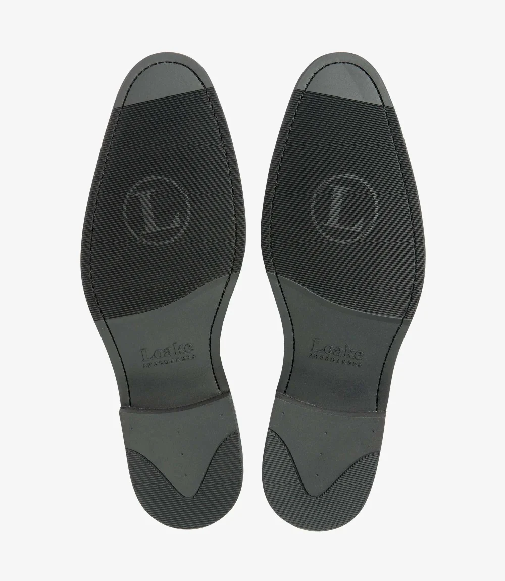 LOAKE DORCHESTER BLACK CHELSEA BOOT SLIP ON RUBBER SOLE F-MEDIUM - Image 4