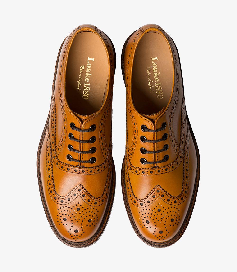 LOAKE EDWARD TAN OXFORD BROGUE RUBBER SOLE G-WIDE - Image 3