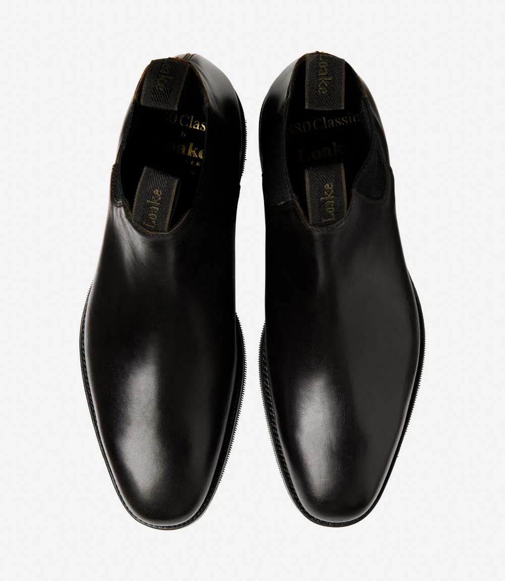 LOAKE EMSWORTH BLACK CHELSEA RUBBER SOLE F-MEDIUM - Image 3