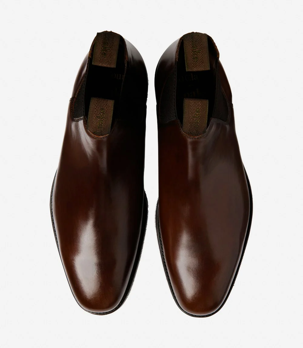 LOAKE EMSWORTH DARK BROWN CHELSEA RUBBER SOLE F-MEDIUM - Image 3
