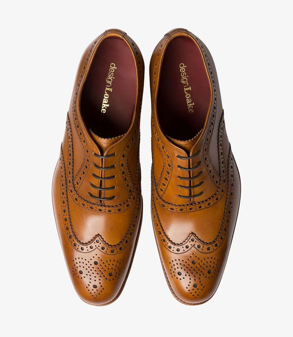 LOAKE FEARNLEY-DIS TAN OXFORD BROGUE LEATHER SOLE F-MEDIUM - Image 3