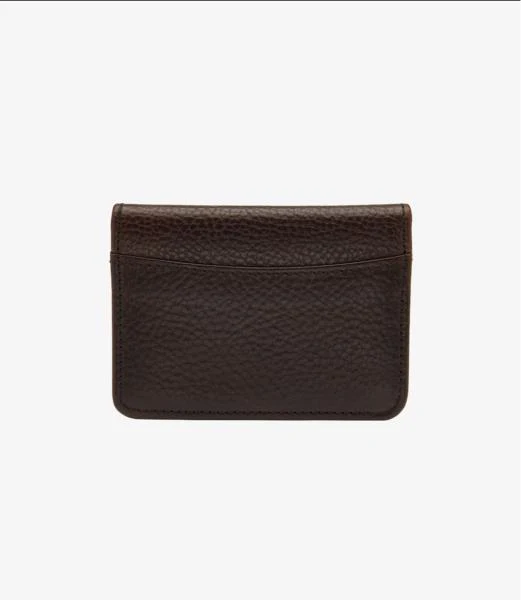 LOAKE FENCHURCH DARK BROWN GRAIN WALLET