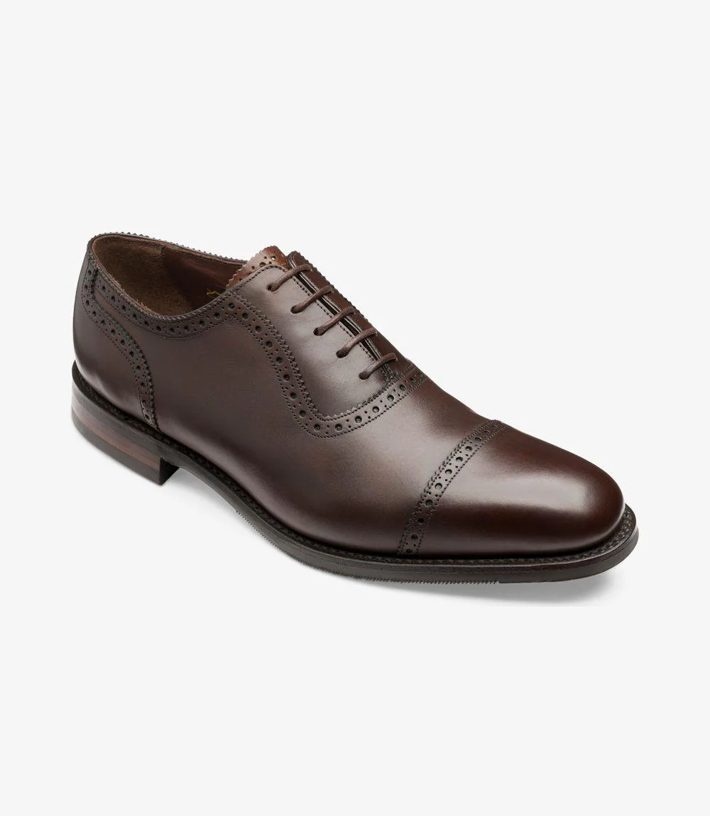 LOAKE FLEET DARK BROWN OXFORD SEMI BROGUE RUBBER SOLE F-MEDIUM - Image 2