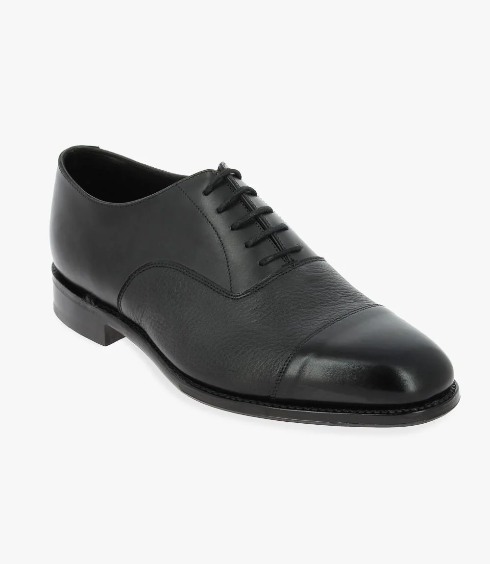LOAKE FULLERTON BLACK OXFORD TOE CAP LEATHER SOLE G-WIDE - Image 2