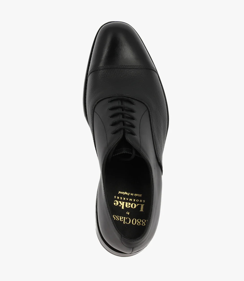 LOAKE FULLERTON BLACK OXFORD TOE CAP LEATHER SOLE G-WIDE - Image 5