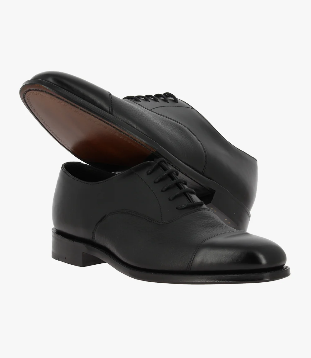 LOAKE FULLERTON BLACK OXFORD TOE CAP LEATHER SOLE G-WIDE - Image 7