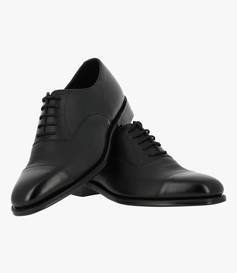 LOAKE FULLERTON BLACK OXFORD TOE CAP LEATHER SOLE G-WIDE - Image 8