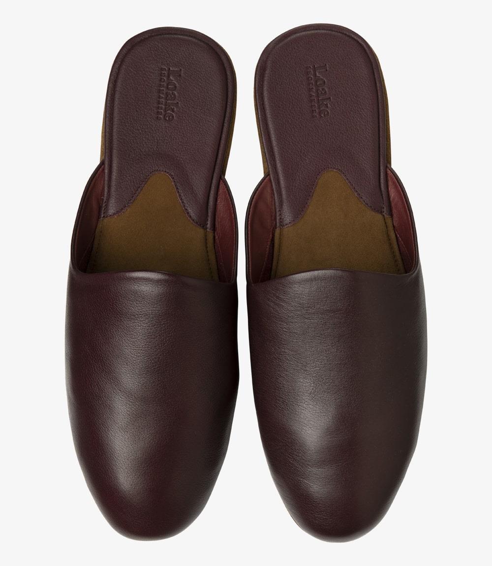 LOAKE GARRICK BORDO LEATHER SLIPPERS F-MEDIUM - Image 3