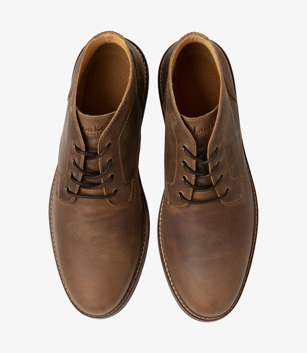 LOAKE GILBERT BROWN CHUKKA BOOT RUBBER SOLE F-MEDIUM - Image 3