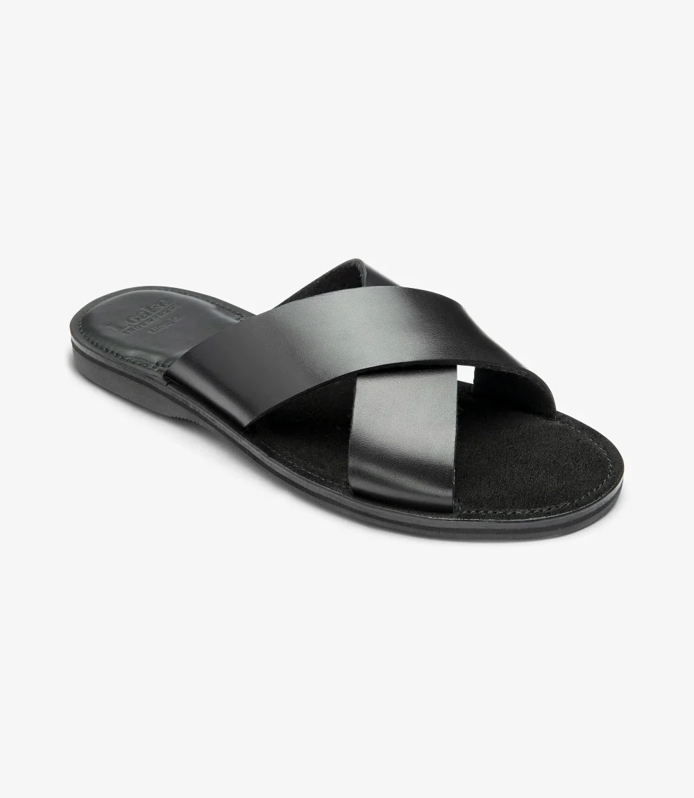 LOAKE GOZO BLACK SLIP ON RUBBER SOLE F-MEDIUM - Image 2