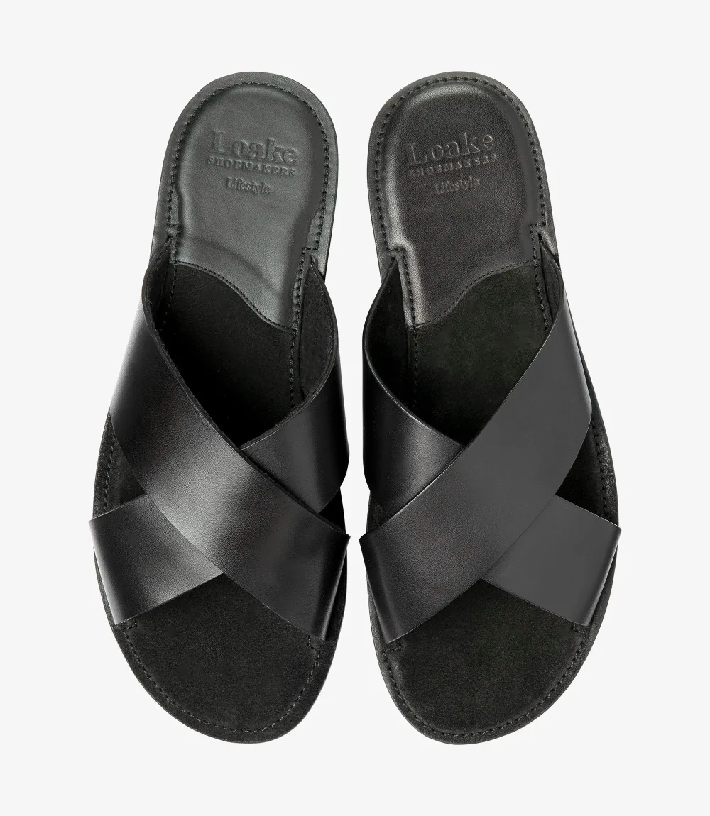 LOAKE GOZO BLACK SLIP ON RUBBER SOLE F-MEDIUM - Image 3