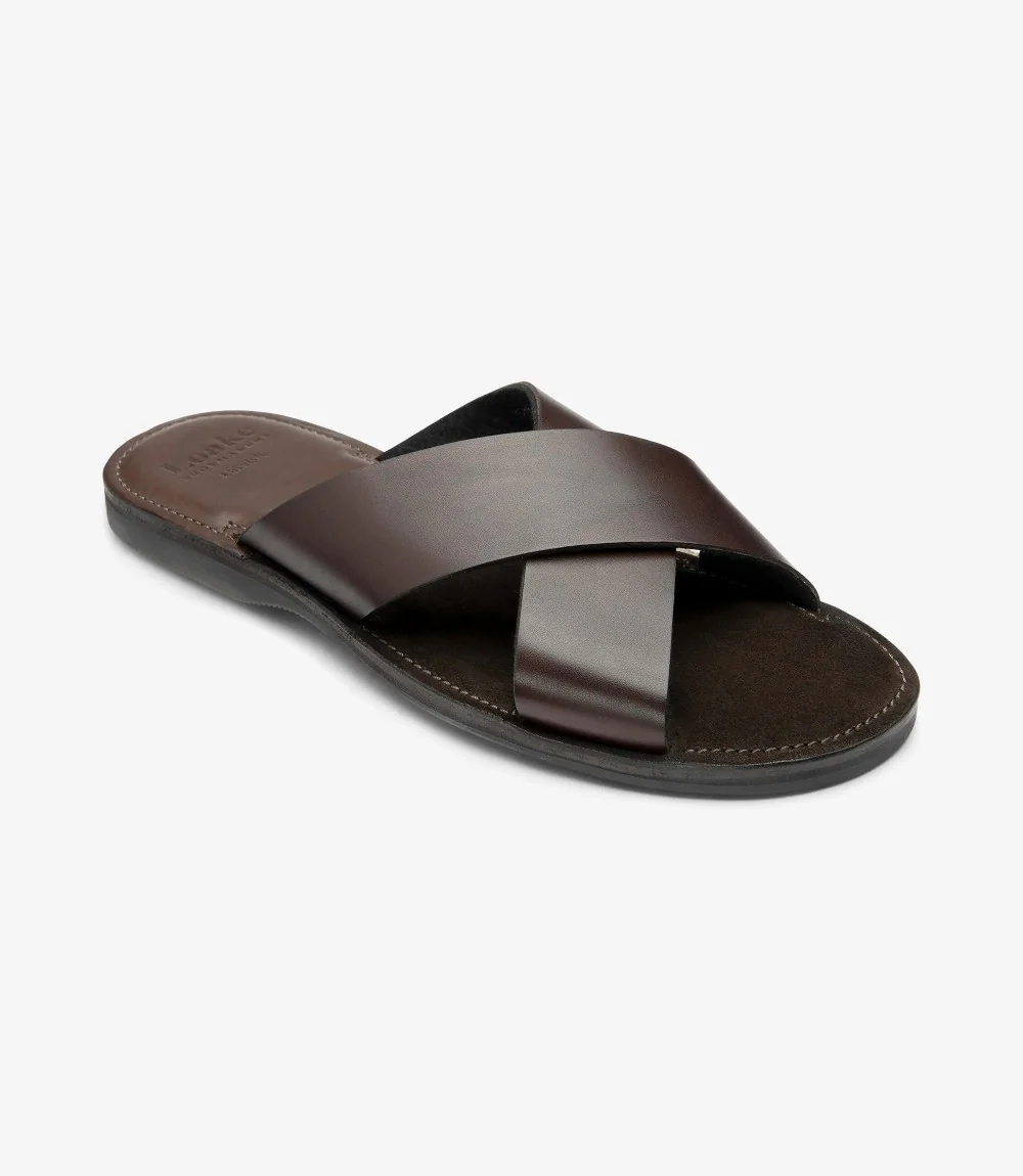 LOAKE GOZO DARK BROWN SLIP ON RUBBER SOLE F-MEDIUM - Image 2