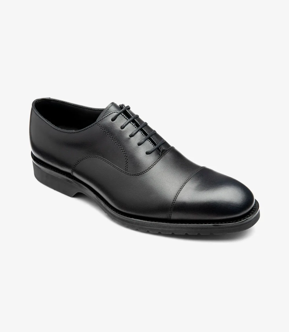 LOAKE HITCHCOCK BLACK OXFORD TOE CAP RUBBER SOLE F-MEDIUM - Image 2