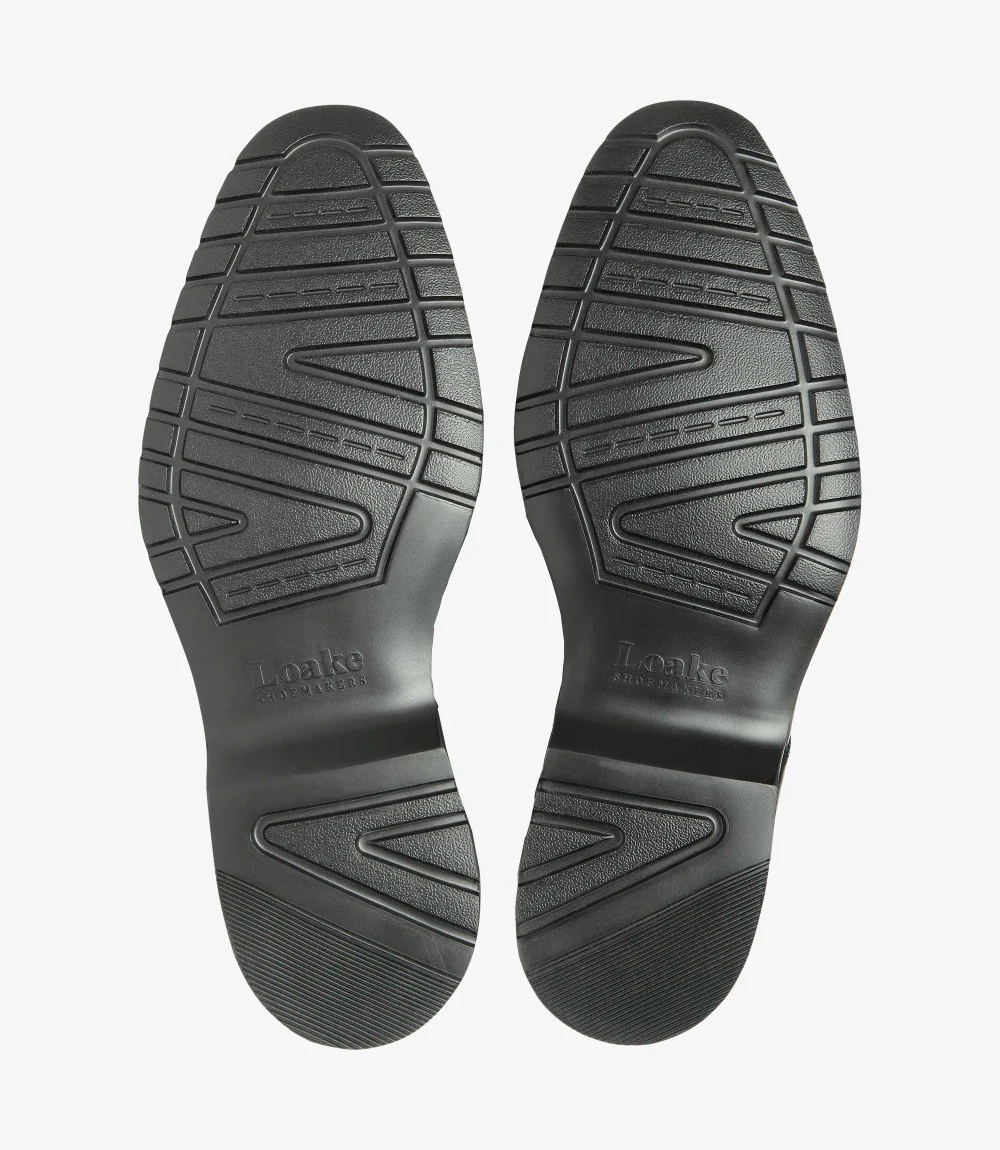 LOAKE HITCHCOCK BLACK OXFORD TOE CAP RUBBER SOLE F-MEDIUM - Image 4
