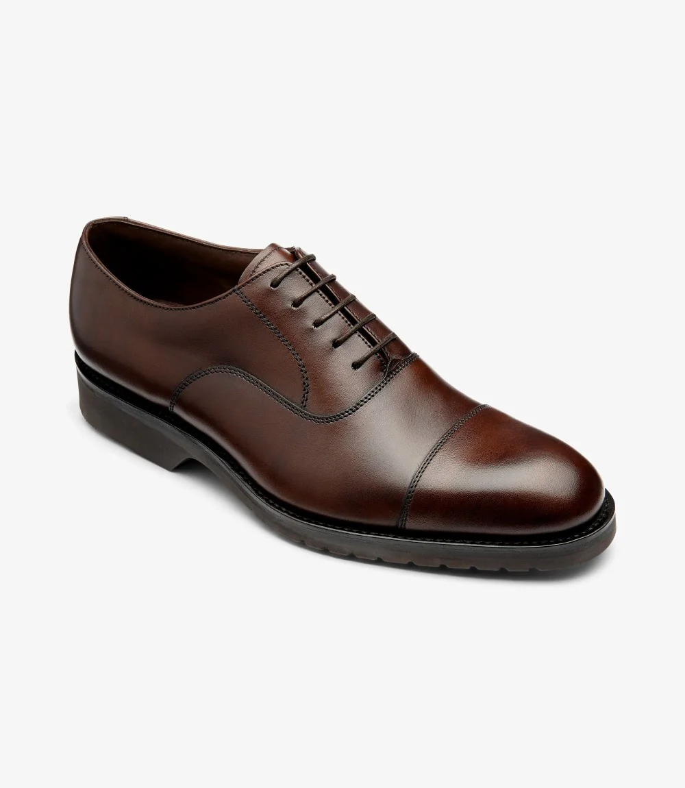 LOAKE HITCHCOCK DARK-BROWN OXFORD TOE CAP RUBBER SOLE F-MEDIUM - Image 2
