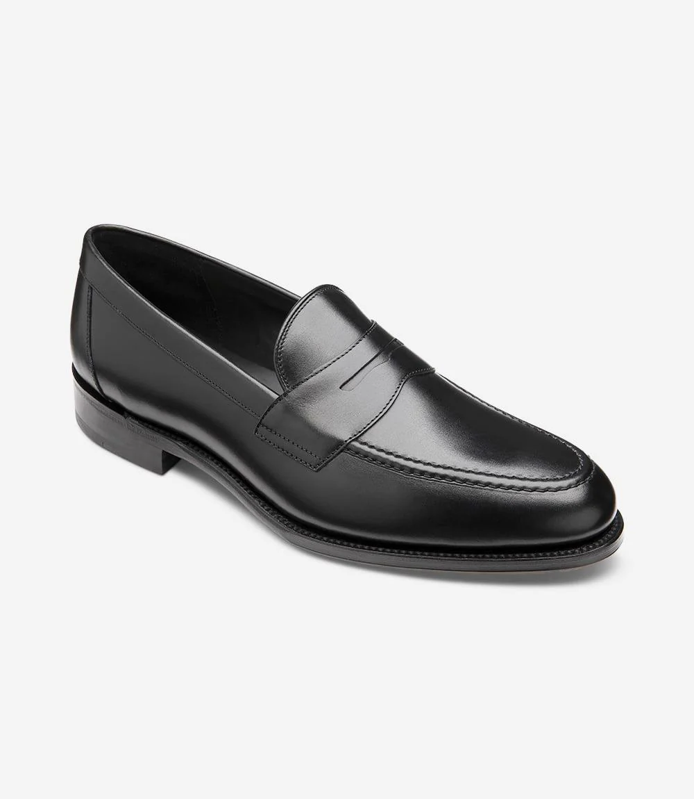 LOAKE HORNBEAM BLACK LOAFER LEATHER SOLE F-MEDIUM - Image 2