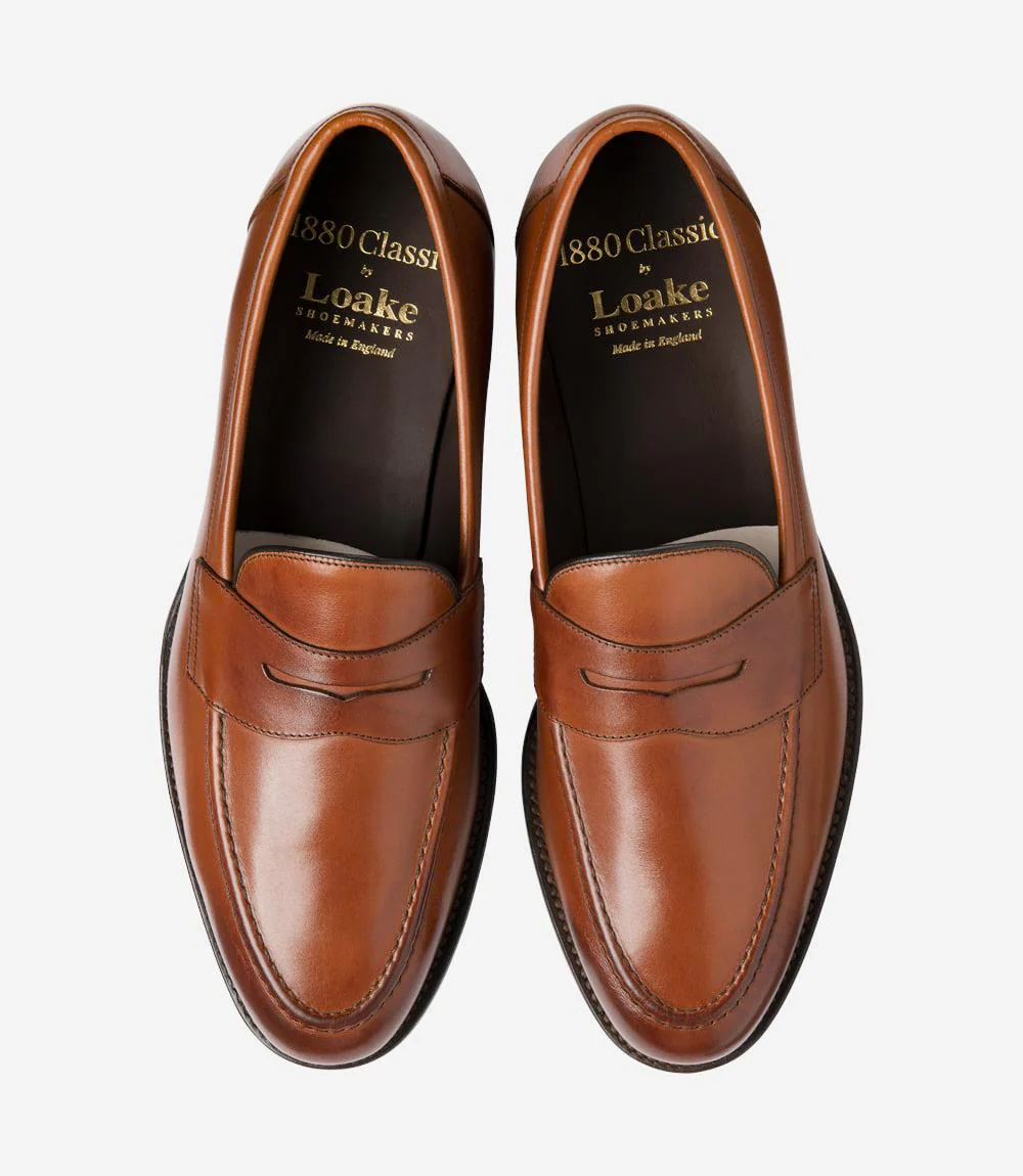 LOAKE HORNBEAM MAHOGANY LOAFER LEATHER SOLE F-MEDIUM - Image 3