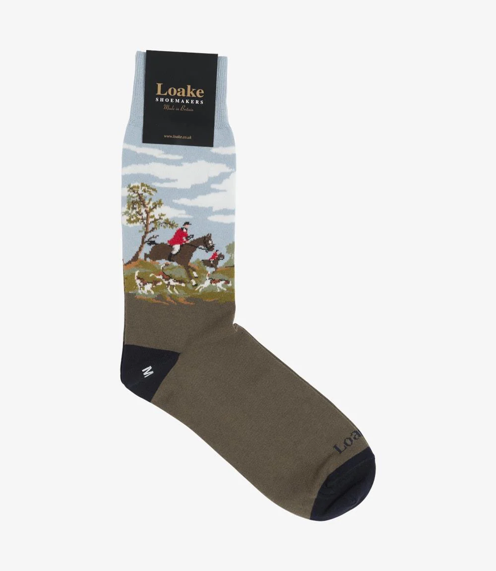 LOAKE GREEN HORSE SOCKS