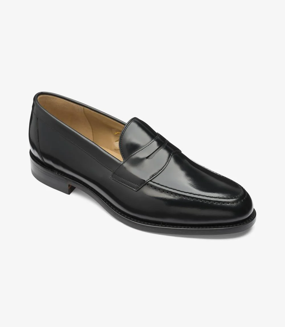 LOAKE IMPERIAL BLACK LOAFER LEATHER SOLE F-MEDIUM - Image 2