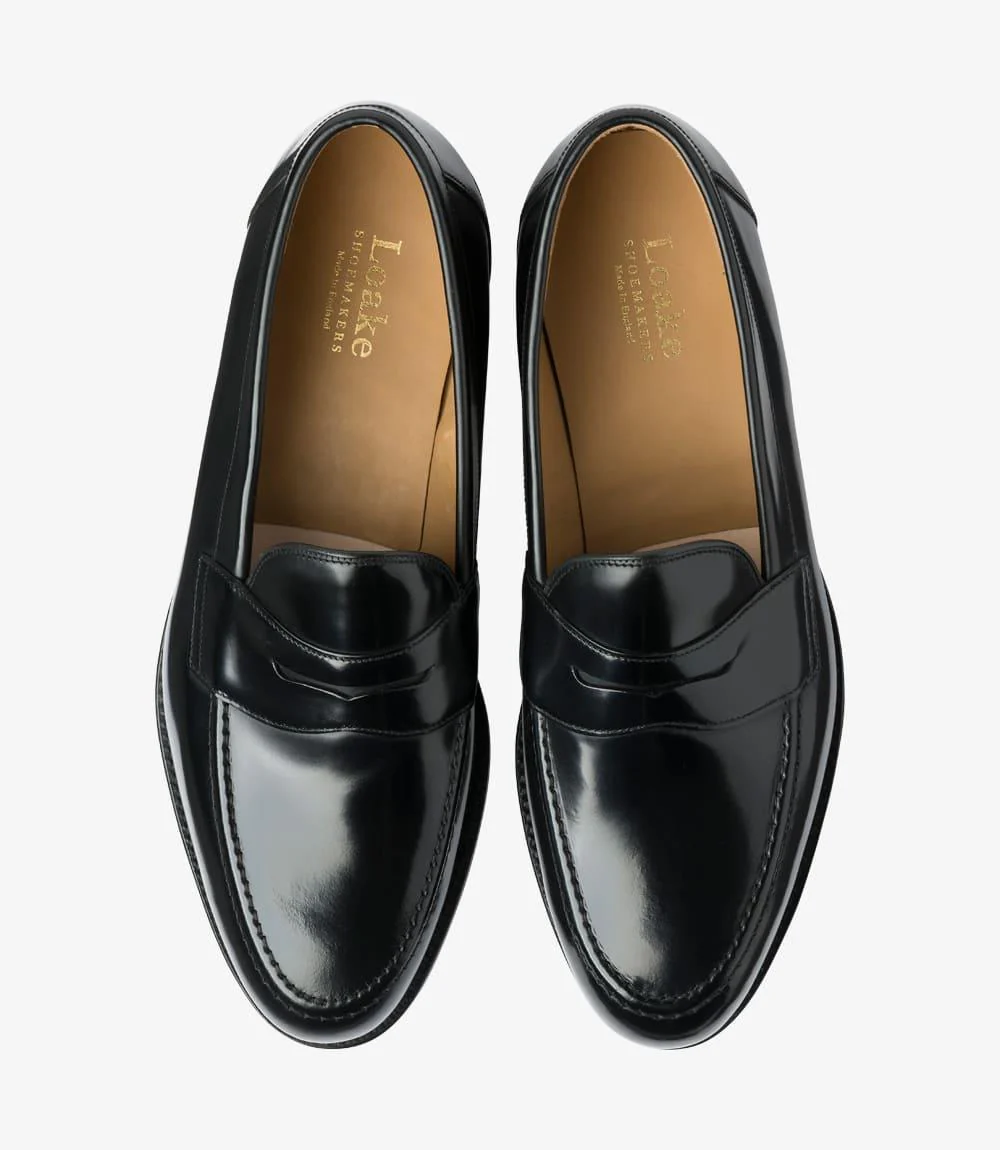 LOAKE IMPERIAL BLACK LOAFER LEATHER SOLE F-MEDIUM - Image 3