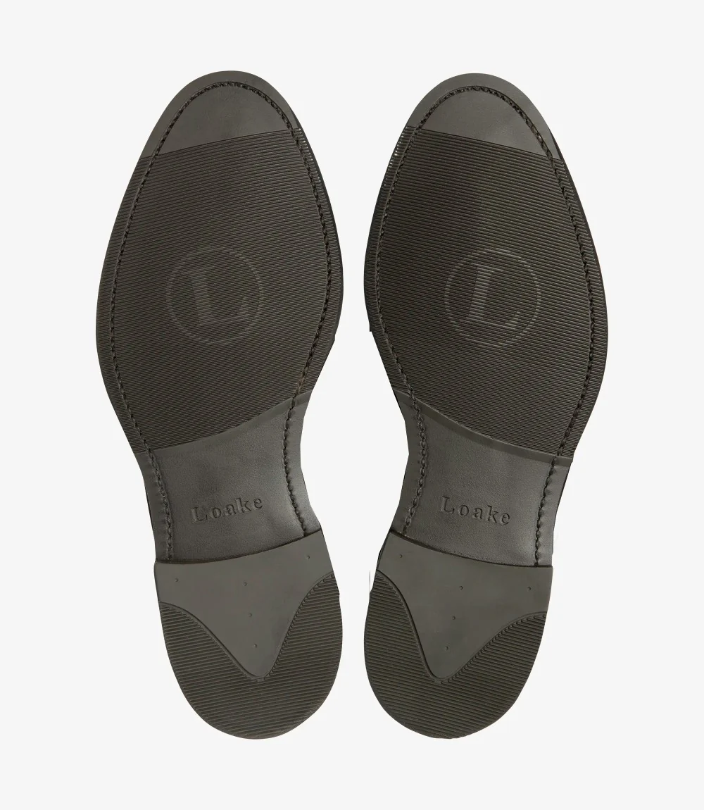 LOAKE IMPERIAL BROWN SUEDE LOAFER SLIP ON RUBBER SOLE G-WIDE - Image 4
