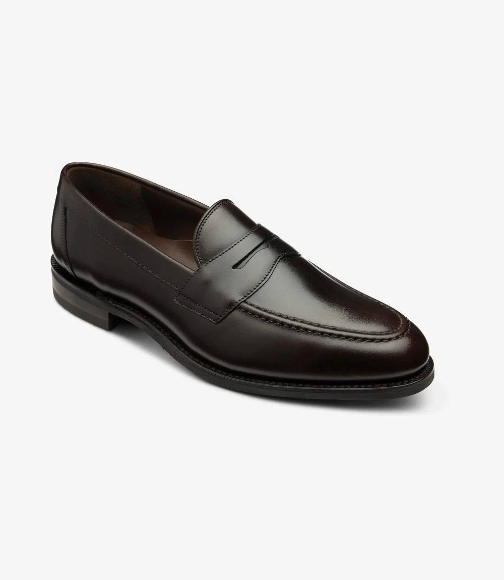 LOAKE IMPERIAL DARK BROWN LOAFER SLIP ON RUBBER SOLE F-MEDIUM - Image 2