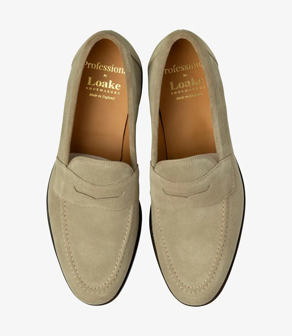 LOAKE IMPERIAL SAND SUEDE LOAFER LEATHER SOLE F-MEDIUM - Image 3