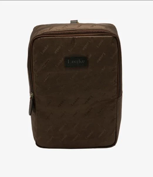 LOAKE JACQUARED BROWN FABRIC SHOEBAG