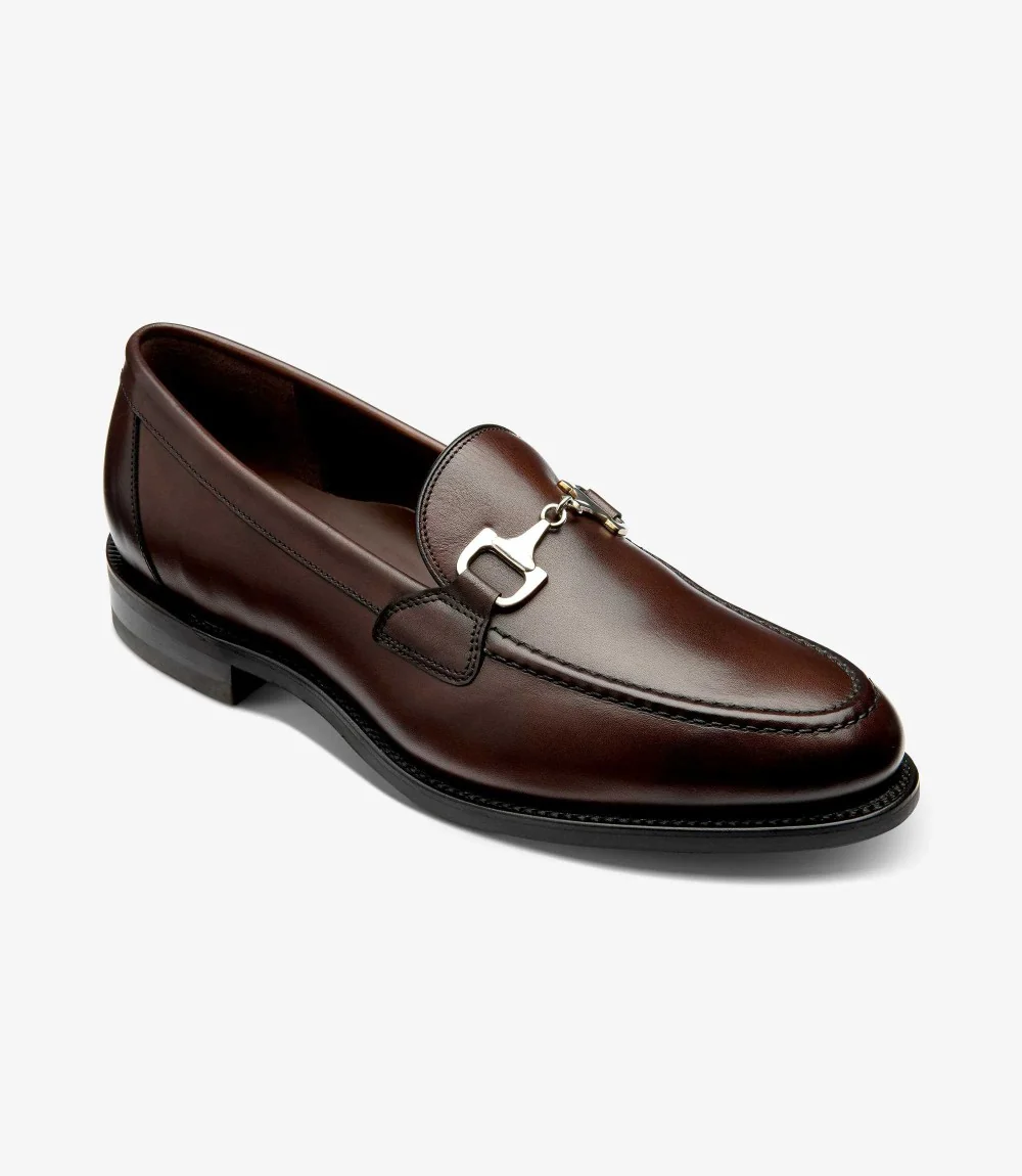 LOAKE KENSINGTON DARK BROWN LOAFER SLIP ON RUBBER SOLE F-MEDIUM - Image 2