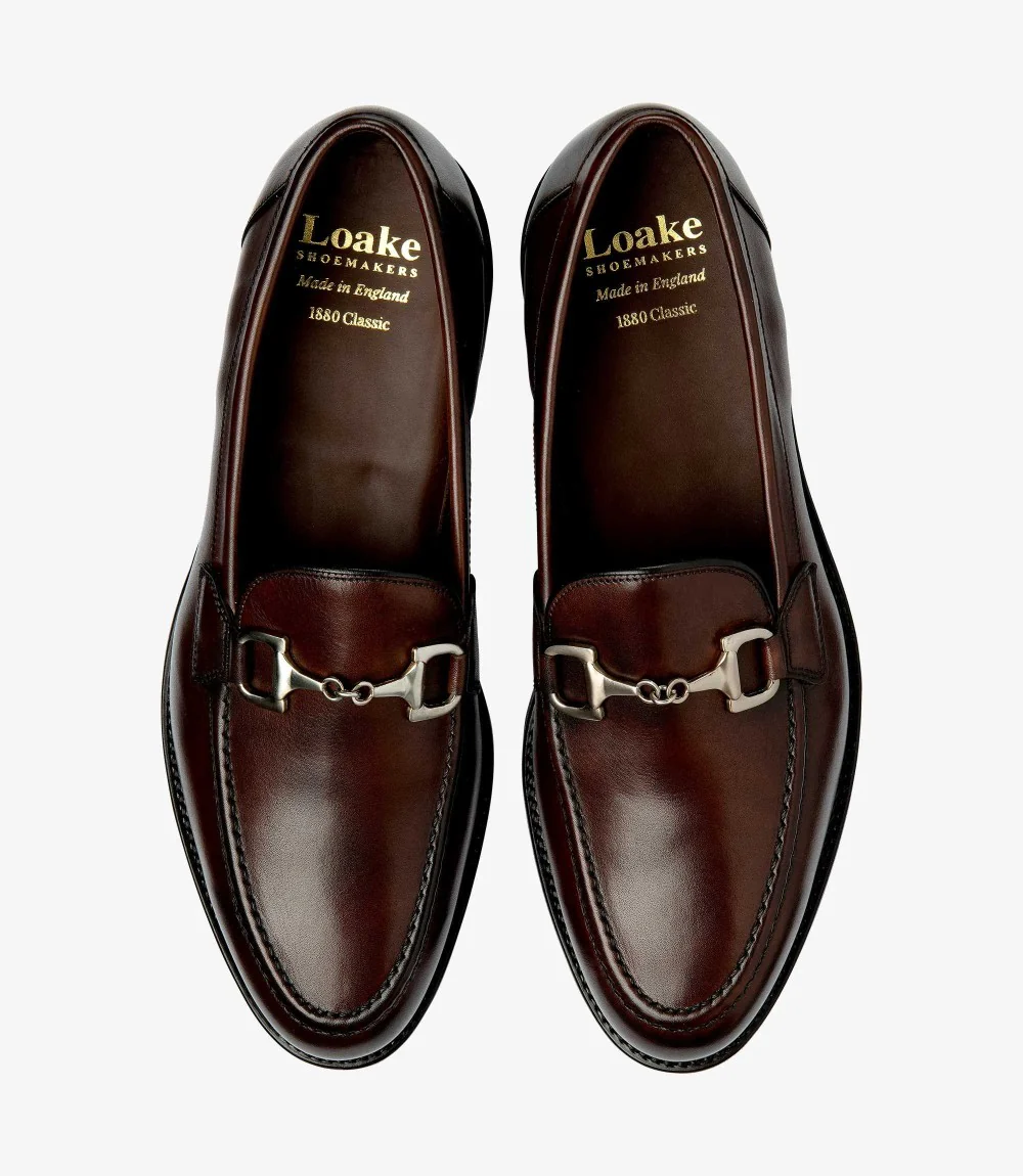 LOAKE KENSINGTON DARK BROWN LOAFER SLIP ON RUBBER SOLE F-MEDIUM - Image 3